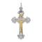 Sterling Silver & Vermeil INRI Crucifix Charm Jewerly 30mm x 16mm